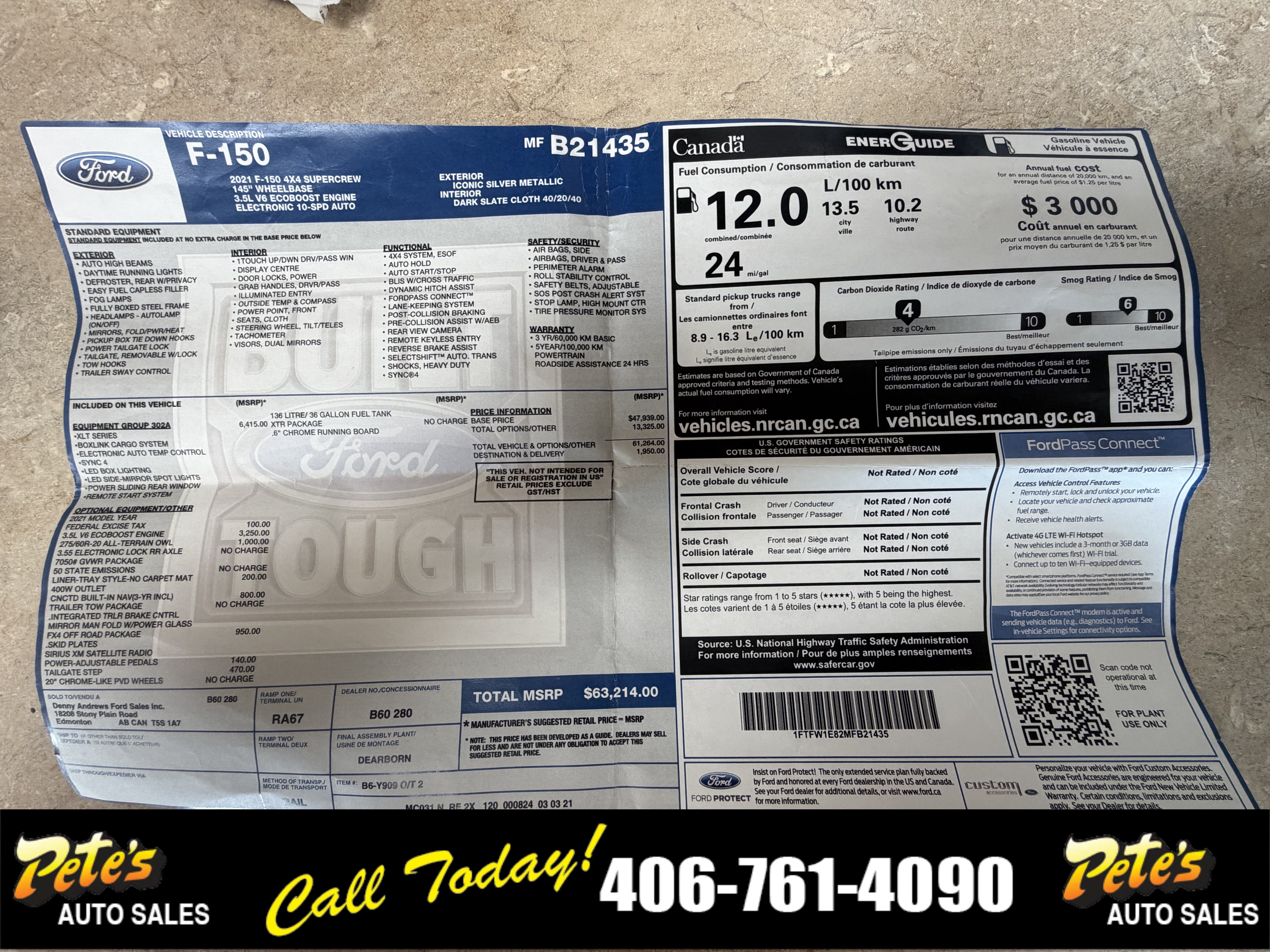 2021 Ford F-150 4WD SC
