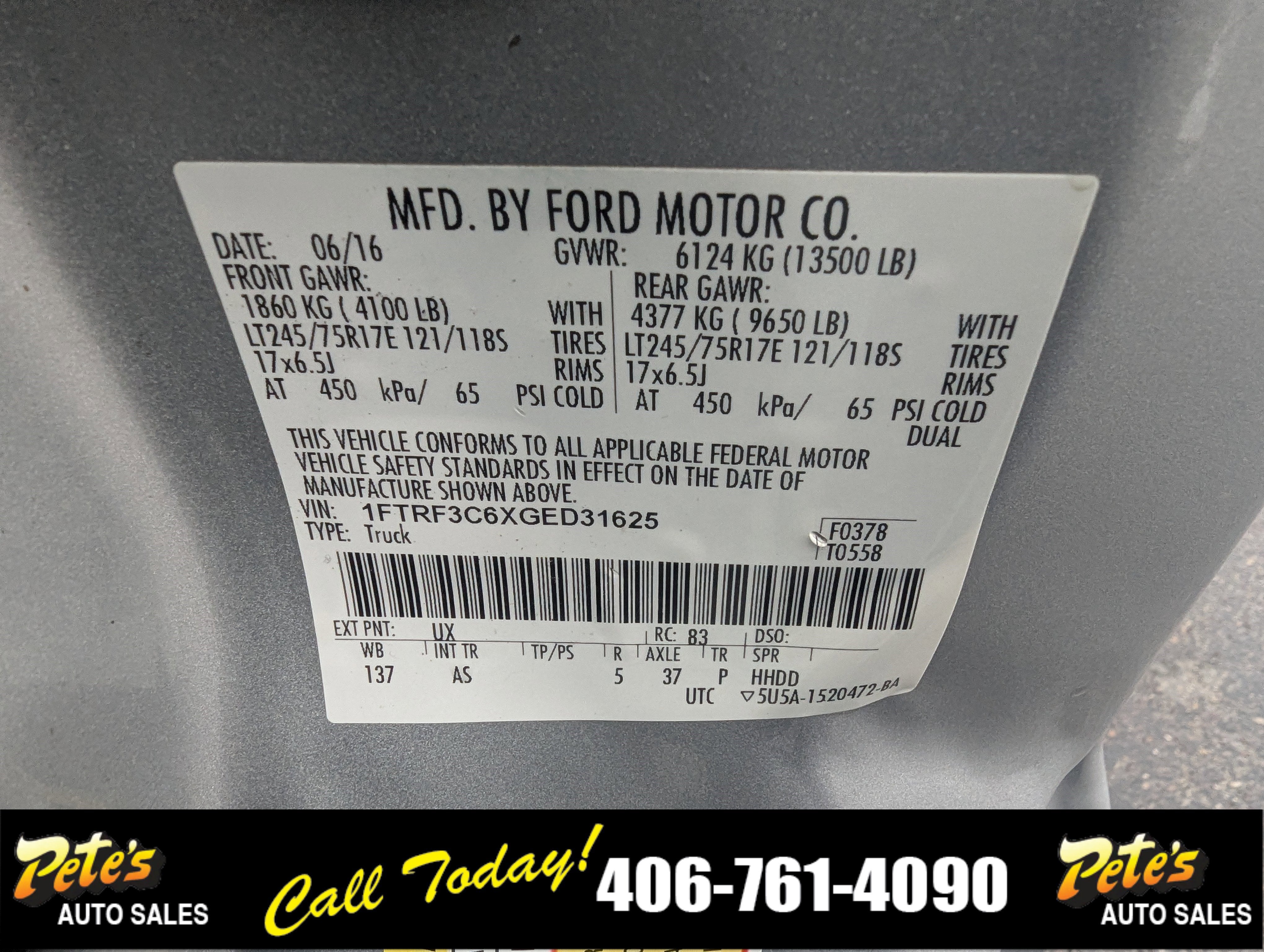 2016 Ford Super Duty F-350 DRW XL