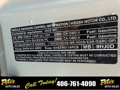 2025 Nissan Altima SV