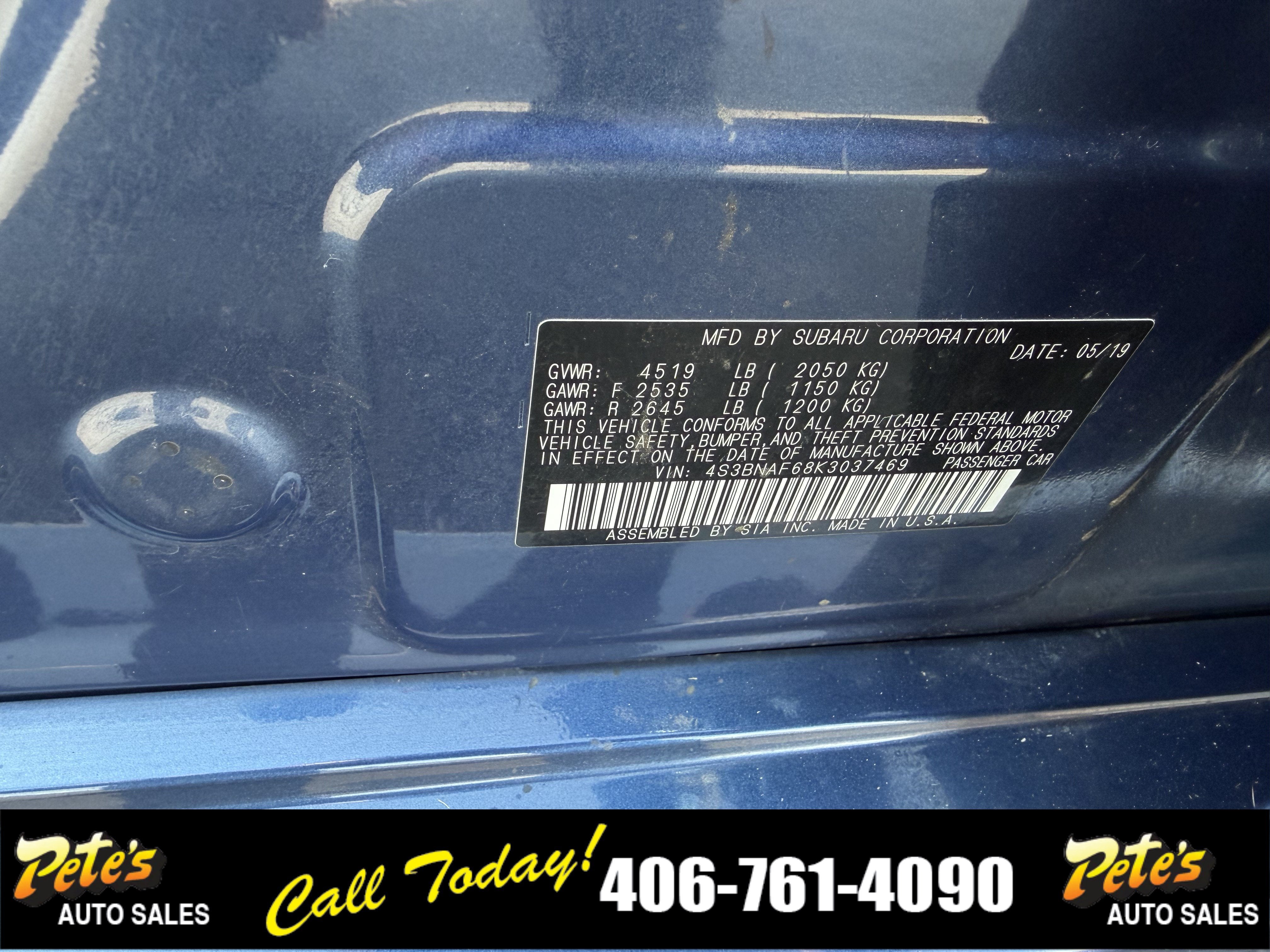 2019 Subaru Legacy Premium