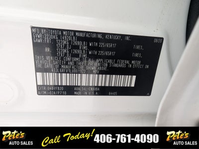 2020 Toyota RAV4 Hybrid LE