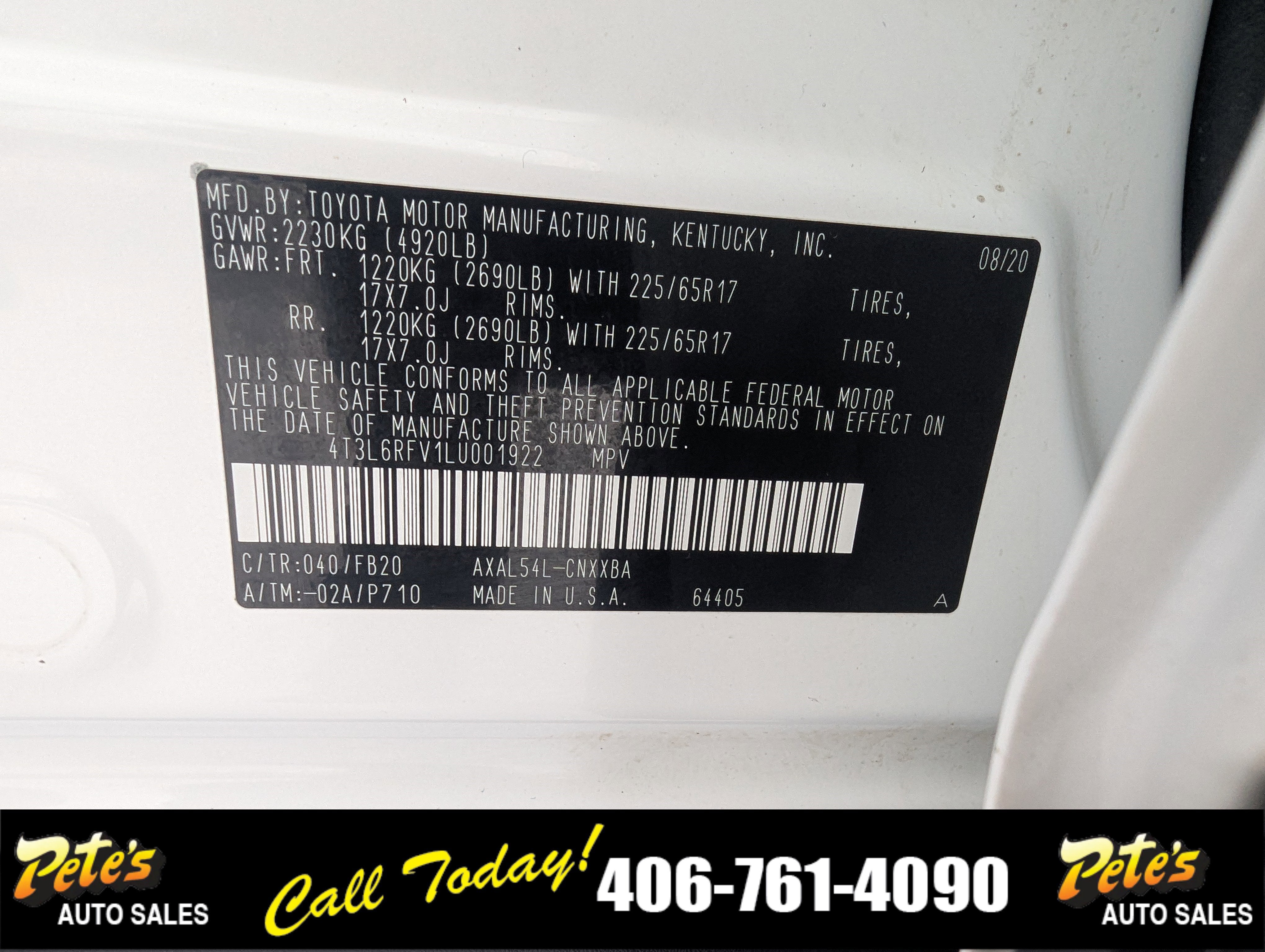 2020 Toyota RAV4 Hybrid LE