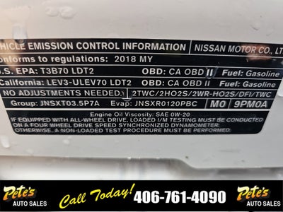 2018 Nissan Pathfinder SV