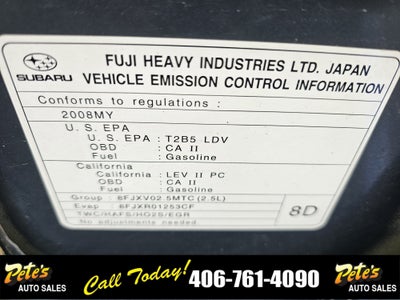 2008 Subaru Forester X